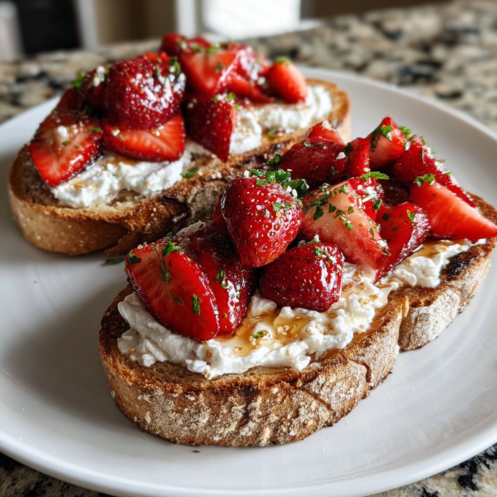Strawberry Ricotta Toasts