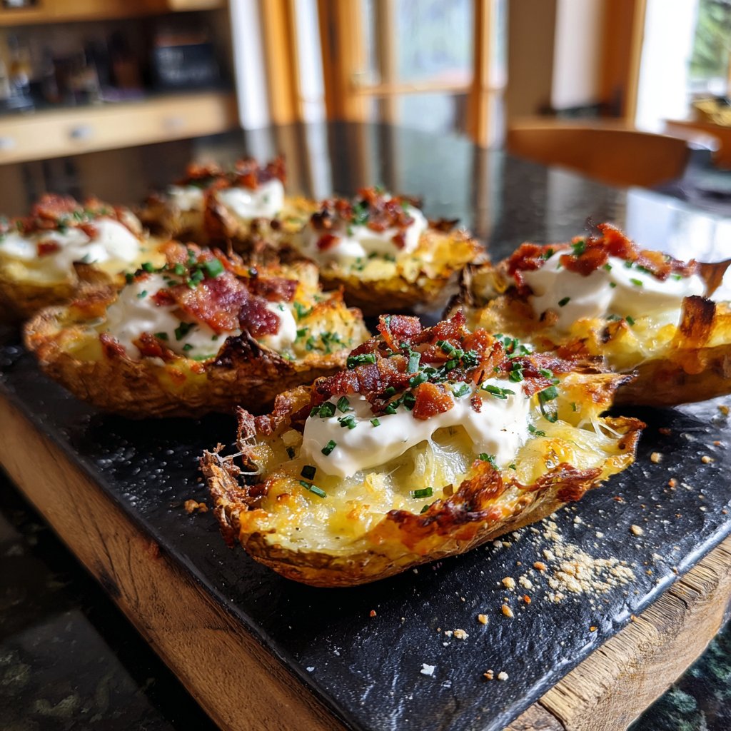 Loaded Airfryer Potato Skins