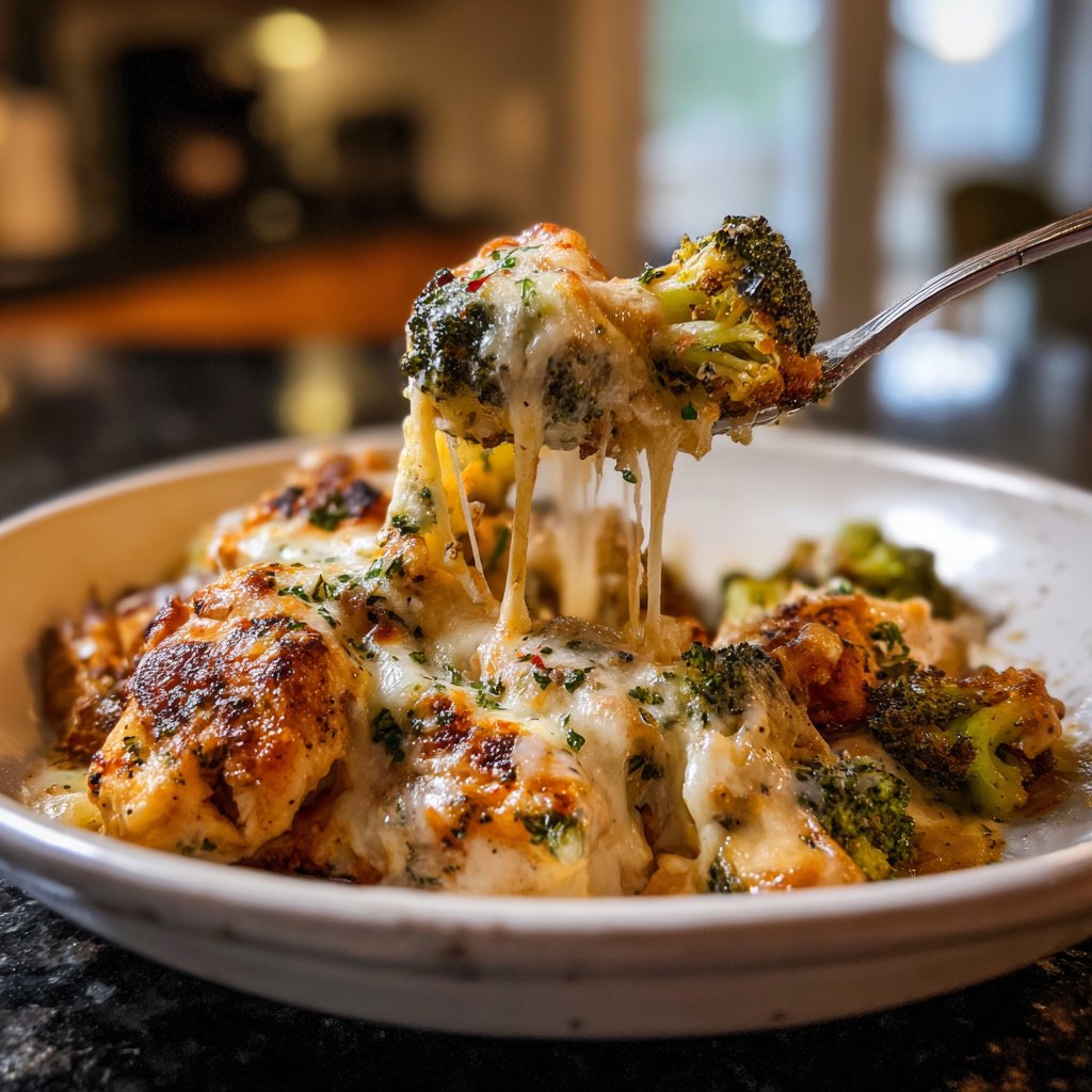 One-Pan Cheesy Chicken and Broccoli